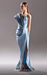 MNM Couture G1529 High Slit One Shoulder Pleated Dress