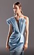 MNM Couture G1529 High Slit One Shoulder Pleated Dress