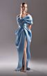 MNM Couture G1535 High Slit Off The Shoulder Draped Dress