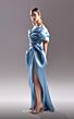 MNM Couture G1535 High Slit Off The Shoulder Draped Dress