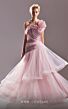 MNM Couture G1540 Layered Skirt Ruffle Neckline Drop Waist Dress