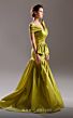 MNM Couture G1542 High Slit One Shoulder Pleated Dress
