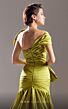 MNM Couture G1542 High Slit One Shoulder Pleated Dress