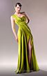 MNM Couture G1606 High Slit One Shoulder Pleated Dress