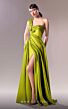 MNM Couture G1606 High Slit One Shoulder Pleated Dress