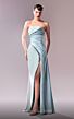 MNM Couture G1608 Side Tail High Slit Strapless Dress