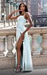 MNM Couture G1608 Side Tail High Slit Strapless Dress