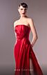 MNM Couture G1610 Pleated Slit Strapless Dress