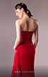 MNM Couture G1610 Pleated Slit Strapless Dress