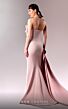 MNM Couture G1611 Pleated Top Side Tail Strapless Dress