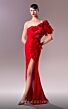 MNM Couture G1612 High Slit 3D One Shoulder Dress