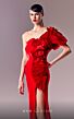 MNM Couture G1612 High Slit 3D One Shoulder Dress
