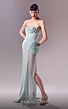 MNM Couture G1613 Illusion Slit Strapless Sequin Dress