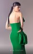 MNM Couture G1614 Cutout Waist Side Tail Strapless Dress