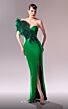 MNM Couture G1616 Front Slit 3D One Shoulder Dress