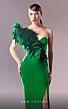 MNM Couture G1616 Front Slit 3D One Shoulder Dress