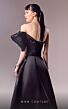 MNM Couture G1619 High Slit Pleated One Sleeve Dress