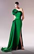 MNM Couture G1621 Slit Skirt Side Tail Strapless Dress