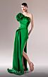 MNM Couture G1621 Slit Skirt Side Tail Strapless Dress