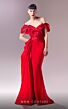 MNM Couture G1624 Draped Skirt Off The Shoulder Dress