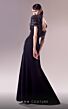 MNM Couture G1626 Pleated Neckline Embellished Dress