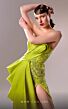 MNM Couture G1630 High Slit Strapless Draped Dress