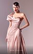 MNM Couture G1631 Pleated Slit Embroidered One Shoulder Dress