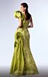 MNM Couture G1712 Pleated Overskirt Asymmetric One-Shoulder Dress