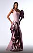 MNM Couture G1713 Side Drape Asymmetric Neck Dress