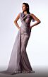 MNM Couture G1714 Side Tail Sheer Back Draped Dress
