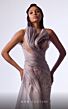 MNM Couture G1714 Side Tail Sheer Back Draped Dress