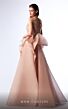 MNM Couture G1723 Illusion Jewel Neck Ruffle Waist Dress