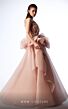 MNM Couture G1723 Illusion Jewel Neck Ruffle Waist Dress