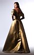 MNM Couture G1726 Long Overskirt Off The Shoulder Metallic Dress