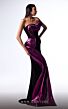 MNM Couture G1730 High Slit Strapless Metallic Dress
