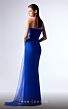 MNM Couture G1731 High Slit Ruched One Shoulder Dress