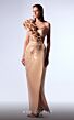MNM Couture G1733 Ruffle Cap Sleeve Tulip Hem Dress