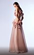 MNM Couture G1737 3D Flowers Drop Waist Off The Shoulder Dress