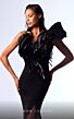 MNM Couture G1743 Ruffle One-Shoulder Open Back Dress