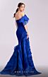 MNM Couture G1810 Layered Sleeve Asymmetric Off-The-Shoulder Dress