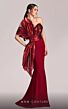 MNM Couture G1832 Ruffled Asymmetric Neck Side Drape Dress