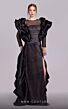 MNM Couture G1835 Ruffle Sleeve Pick-Up Skirt Beaded Dress