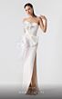 MNM Couture G1903 Side Slit Strapless Ruffle Dress