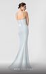MNM Couture G1904 Feather Neck Strapless Ruched Bodice Dress
