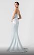 MNM Couture G1904 Feather Neck Strapless Ruched Bodice Dress