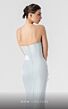 MNM Couture G1904 Feather Neck Strapless Ruched Bodice Dress
