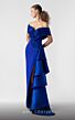 MNM Couture G1905 Side Overskirt Layered Off-The-Shoulder Dress