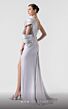 MNM Couture G1907 Cutout Draped Sleeve Pleated Side Tail Dress