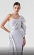 MNM Couture G1907 Cutout Draped Sleeve Pleated Side Tail Dress
