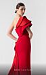 MNM Couture G1909 Layered Sleeve Side Slit One-Shoulder Dress